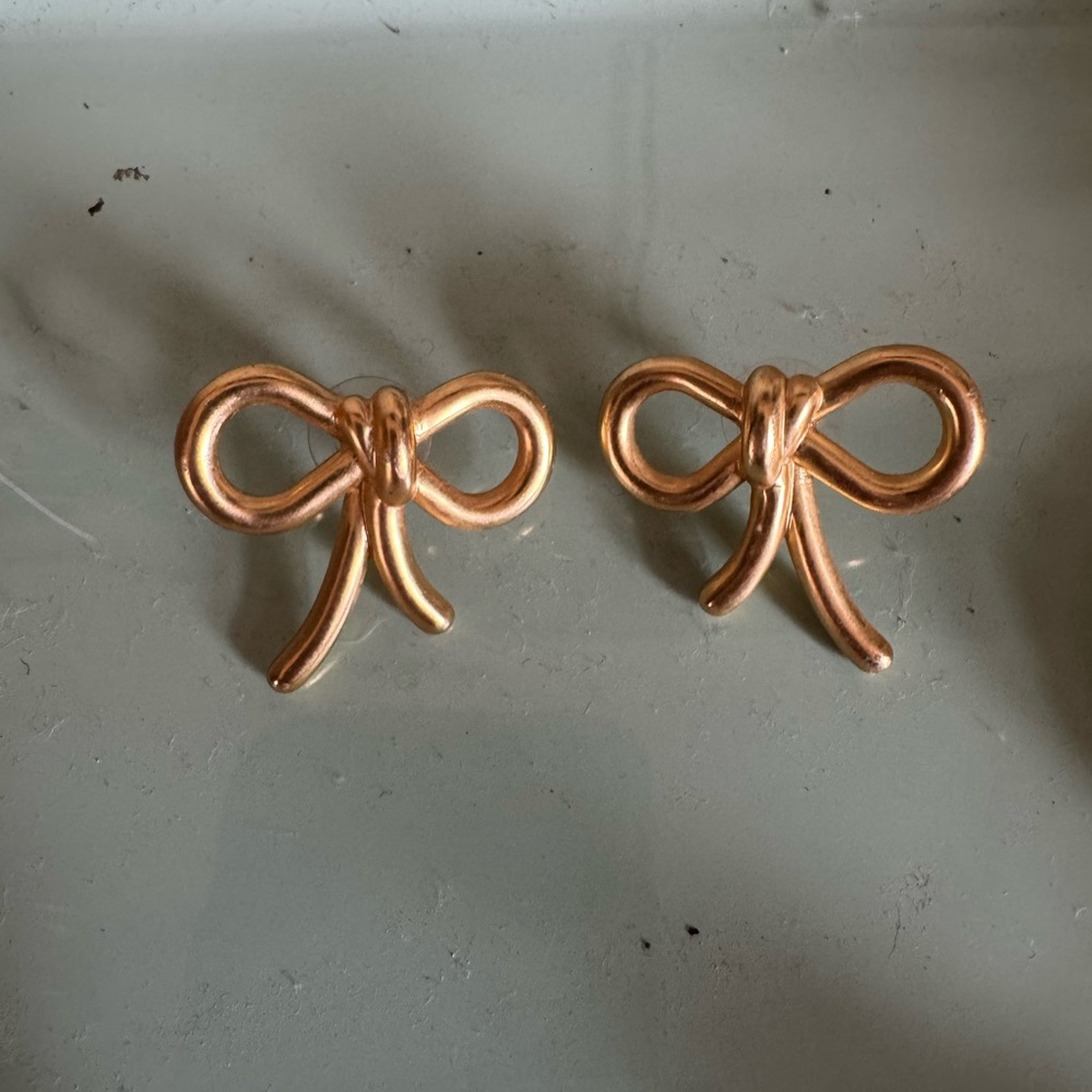Madewell Gold Bow Earrings